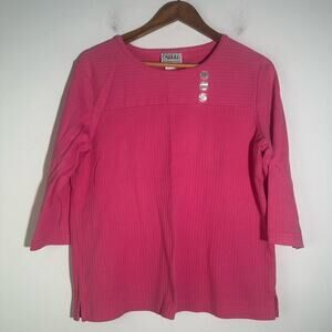 Nikki Pink Boxy Buttoned Blouse